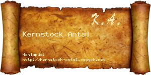 Kernstock Antal névjegykártya